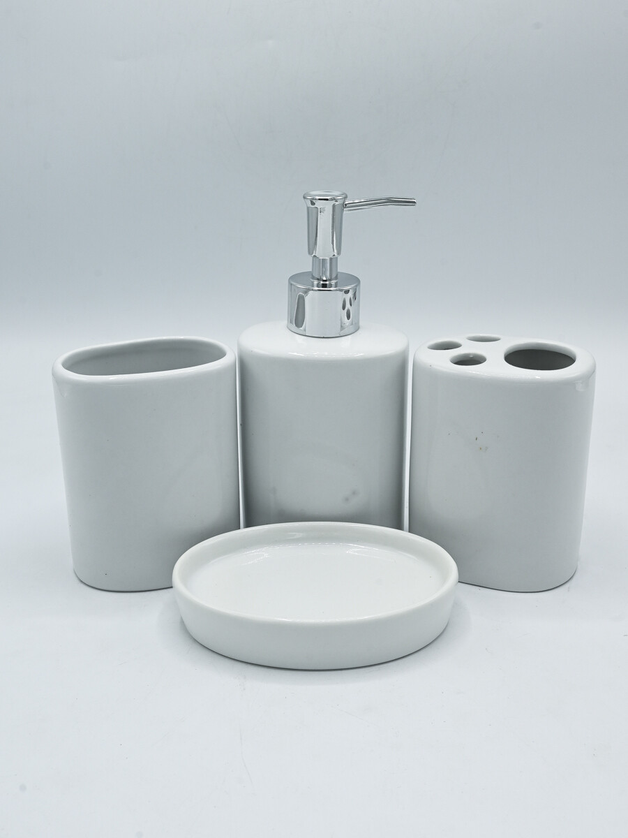 Bathroom Accessories White 4Pcs Set