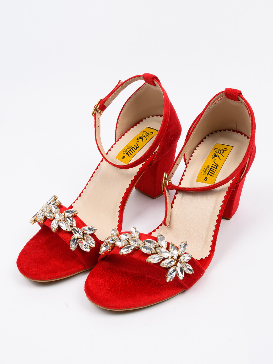Women Red Heeled Bridal Sandal