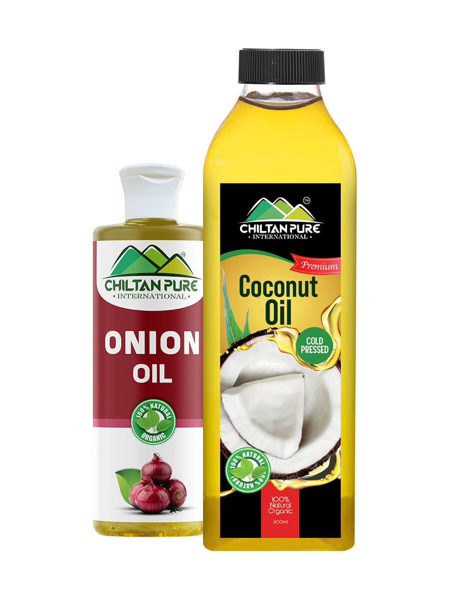 Pack of 2 -  Onion Hair Oil 200ml - Coconut Oil  500ML