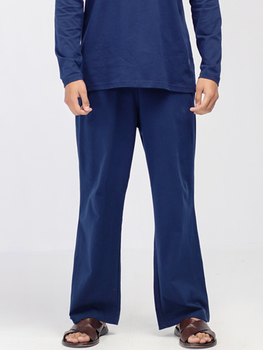 Men's Navy Basic Relaxed Fit Pants