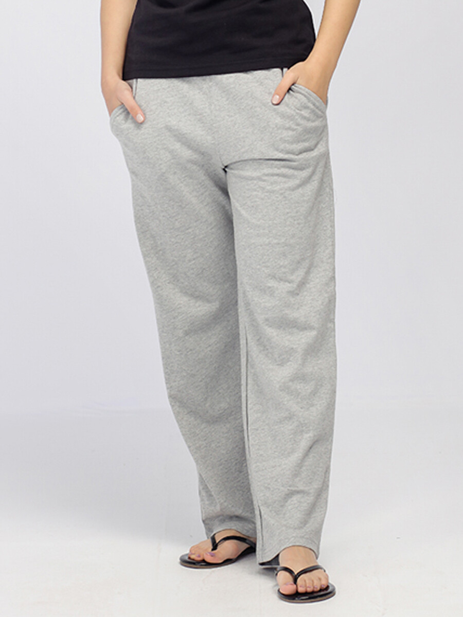 Women's Grey Heather Basic Relaxed Fit Pants