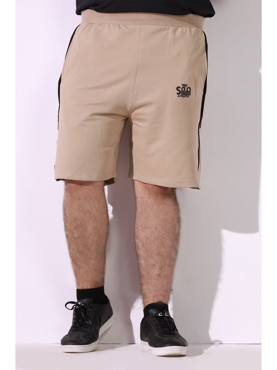 Terry Carafe Grid Shorts (Plus Size)