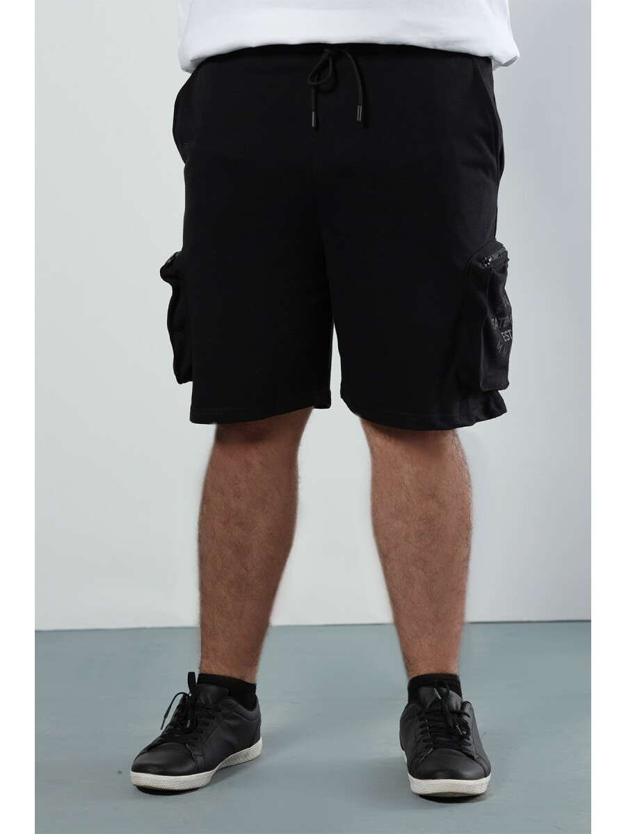 Terry Black Sclo Statement Shorts (Plus Size)