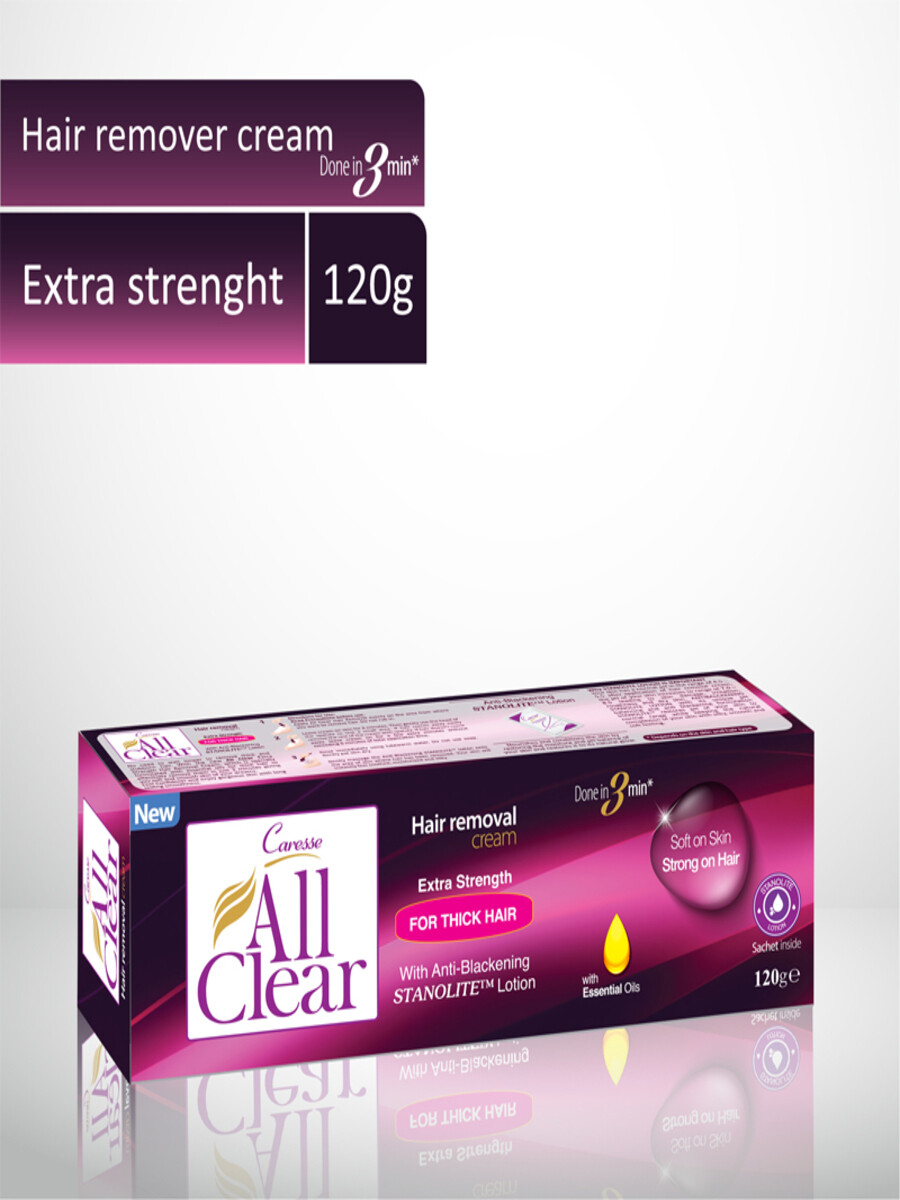 Caresse All Clear Hair Removal Lotion (EXTRA STRENGTH) 120gm