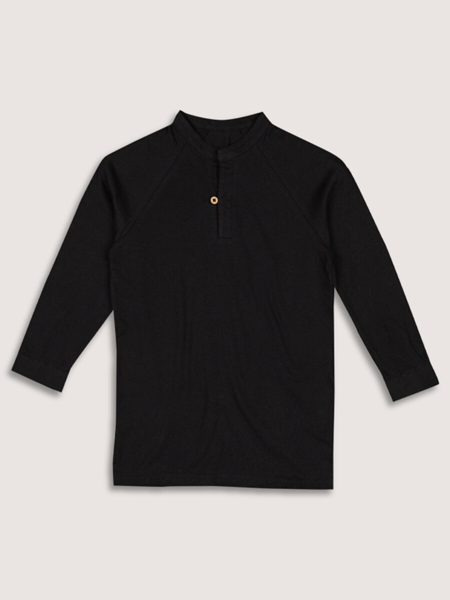Boys' Black Raglan Tunic Shirt