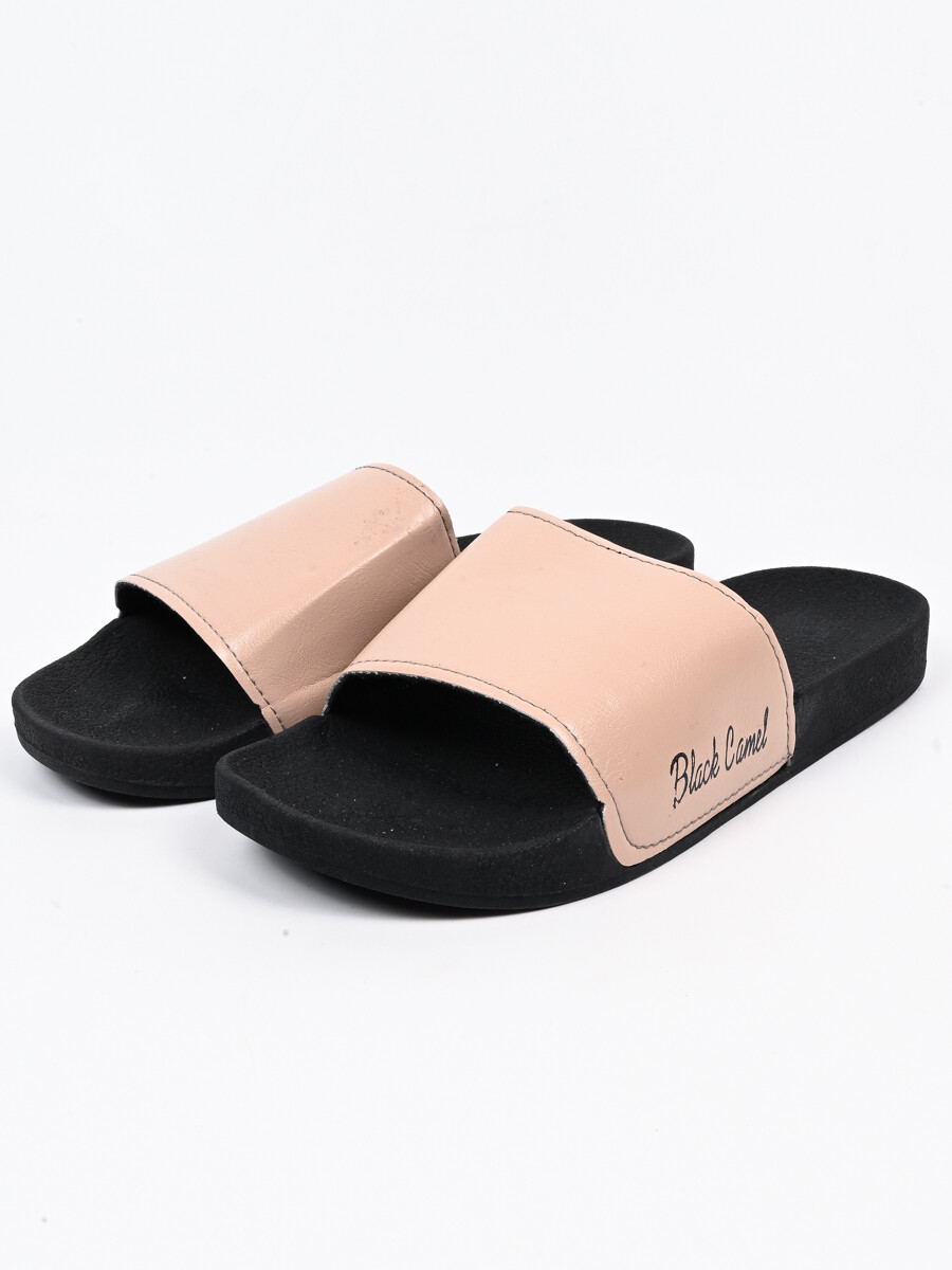 Men Hand-Crafted Leather Cream Casual Slides