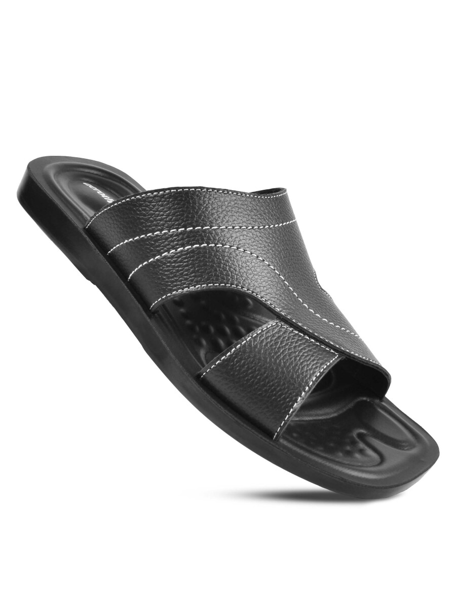 Croad Black Men's Soft Stylish Slippers