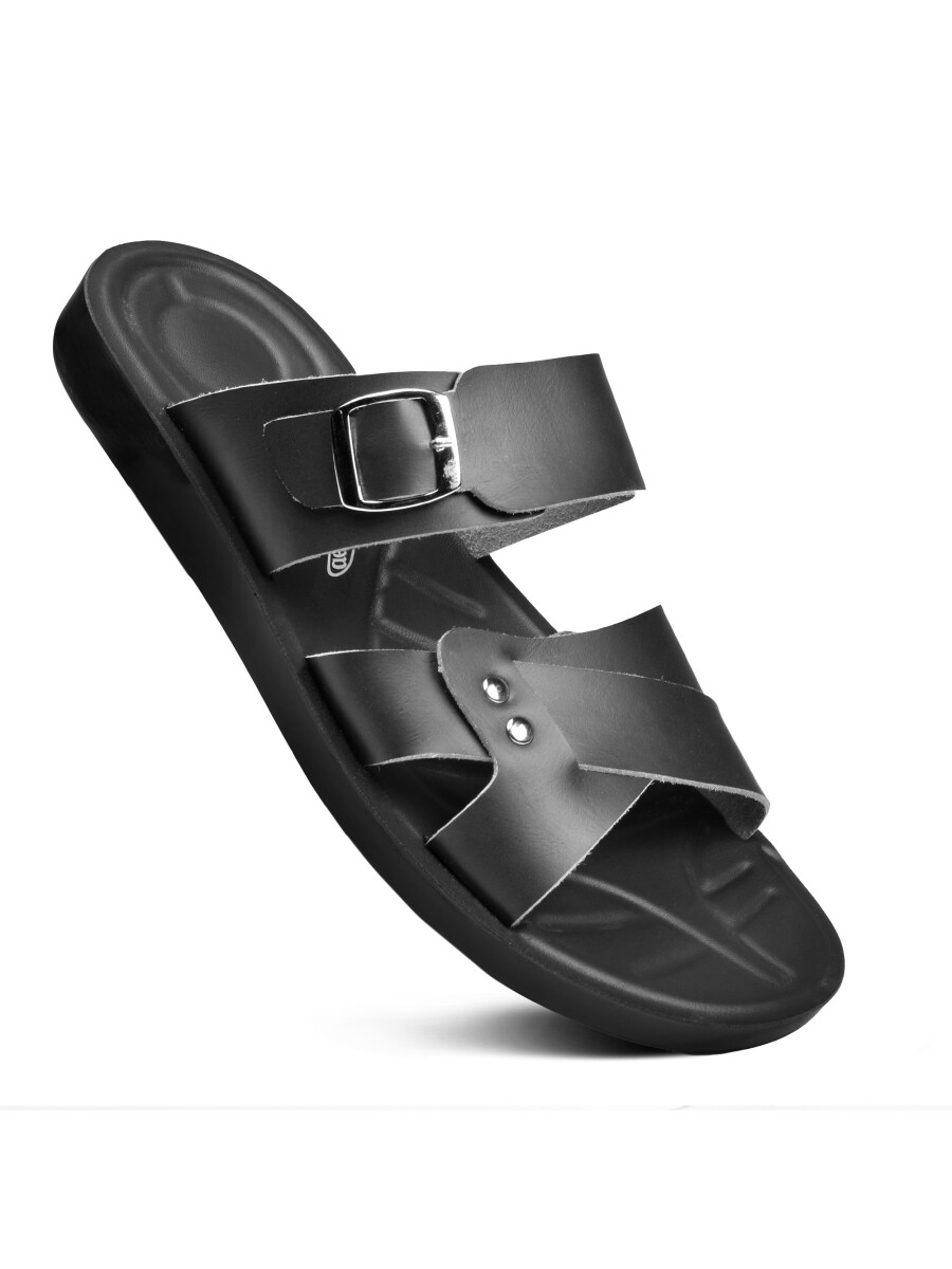 Black Men’s Fashion Arch Support Slide Sandals