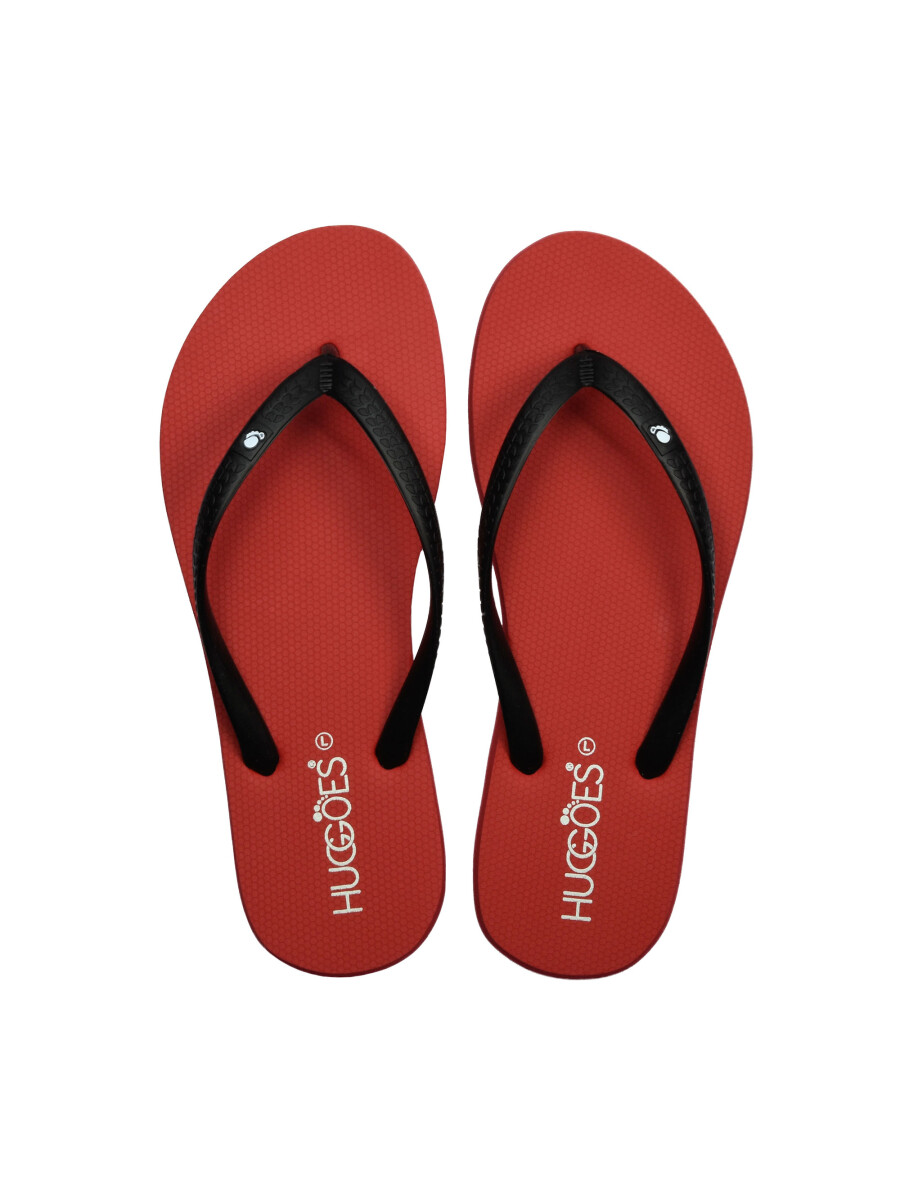 Women's Crimson/Black Flip Flops Slippers