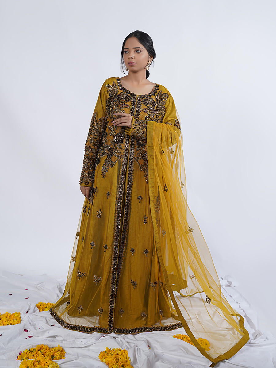 Women Dhani Gold Festive Dress
