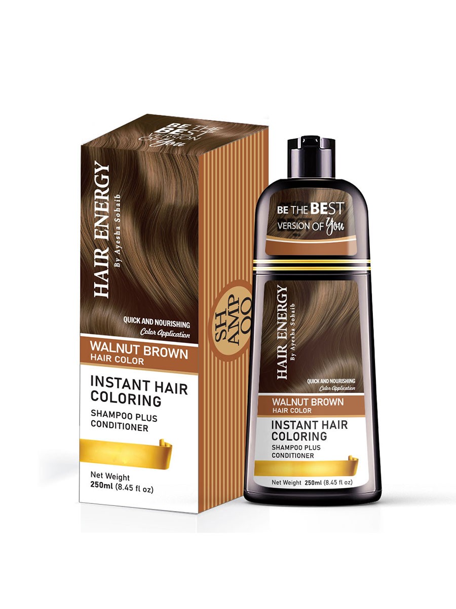 Instant Hair Coloring Shampoo + Conditioner (Light Brown)