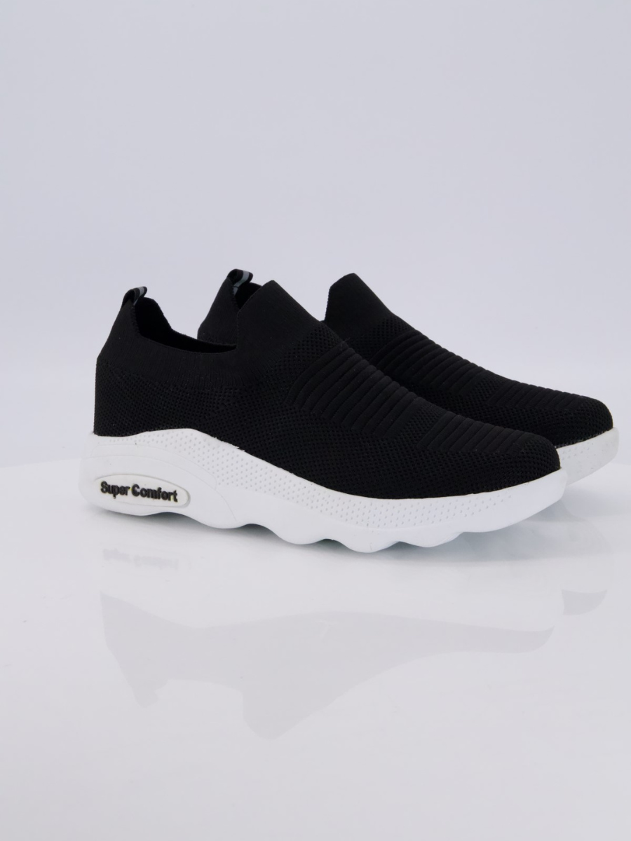 Men Black/White Super Comfort Snerakers