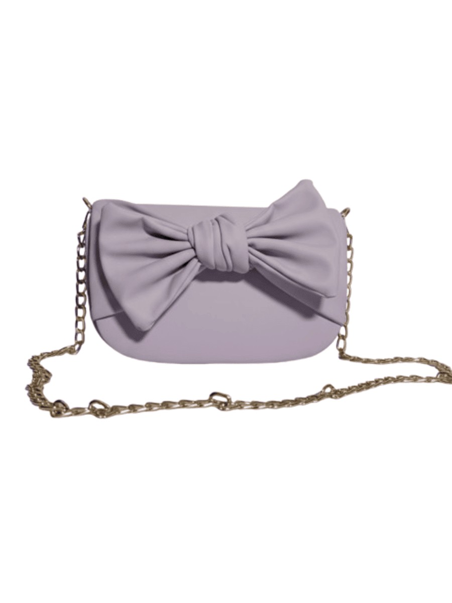 Soft Lilac Bow Cross Body Bag