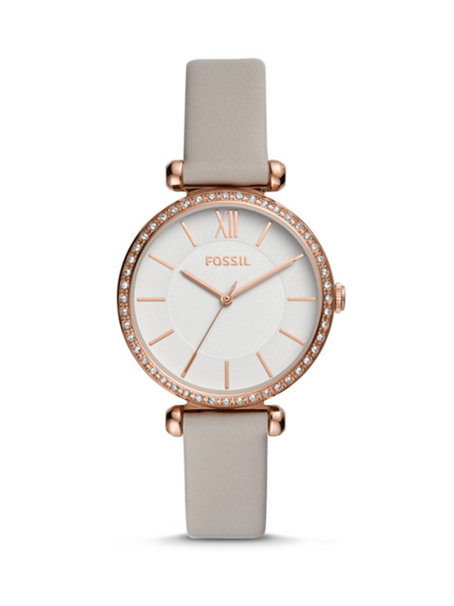 Tillie Three-Hand Gray Leather Watch for Ladies