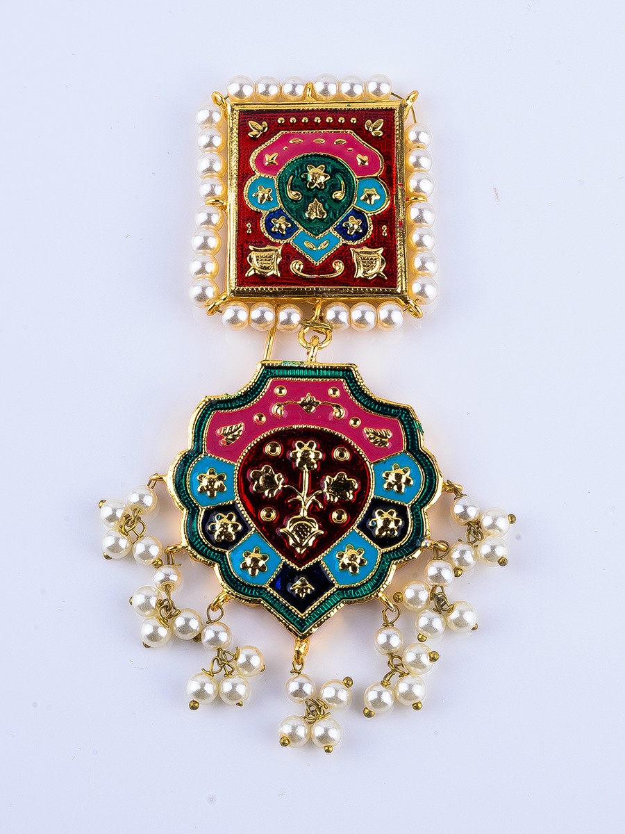 Kundan Meenakari Earrings