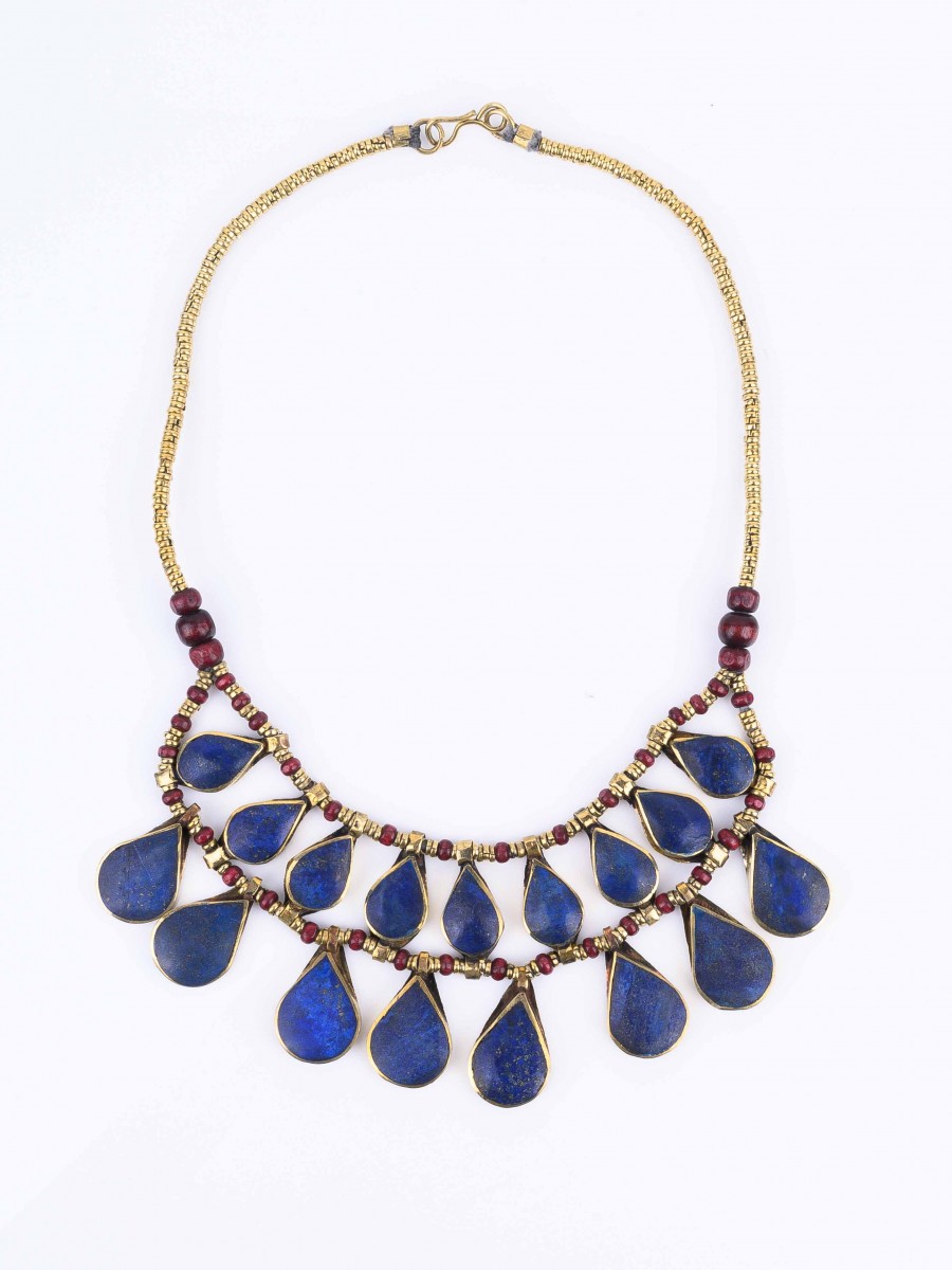 Dark Blue Two Layered Necklace