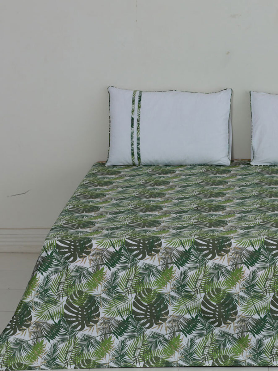 Tropical Leaves Bedsheet Set