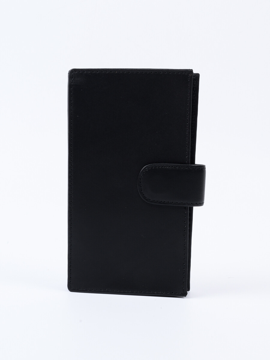 Executive Leather Single Mobile Wallet Black