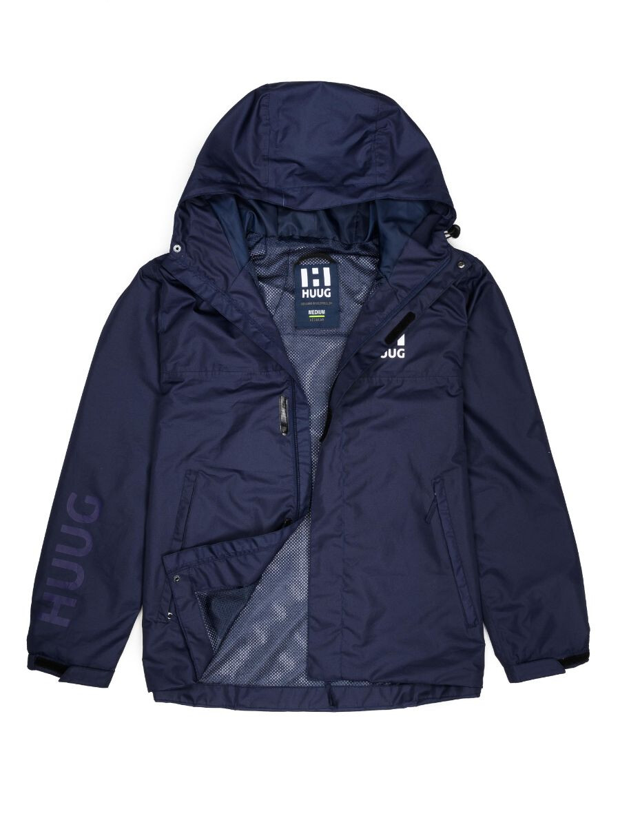 Men Blue Windbreaker & Waterproof Rain Jacket