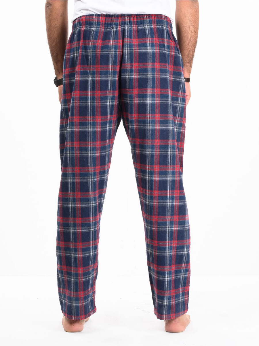 Hueman Flannel Plaid Red/Blue Relaxed Men’s Winter Pajama