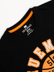 Boys' Black Athletic Basketball Short Sleeve Crew Neck T-Shirt