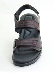Maroon Genuine Leather Sandals For Men