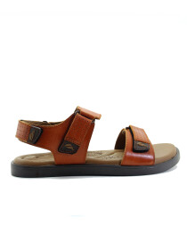 Tan Genuine Leather Sandals For Men