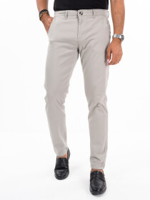 Men's Grey Slim Fit Stretch Chino Pant