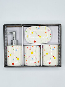 Bathroom Accessories Multicolor 4Pcs Set