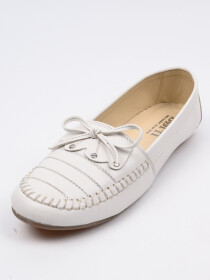 Women White Loafers Moccasins Shoes