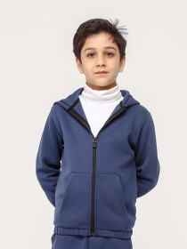 Little Boys' Crew Navy Double Knit Spacer Jacket