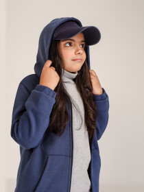 Little Girls' Crew Navy Double Knit Spacer Jacket