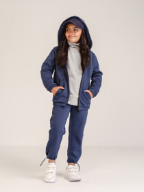 Little Girls' Crew Navy Double Knit Spacer Jacket