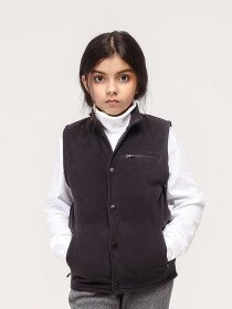 Little Girls' Black Vest Jacket