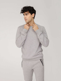 Men's Grey Heather Ribbed Sweatshirt