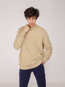 Men's Linen Khaki Panels Sweatshirt