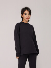 Women's Black Raglan Sweatshirt