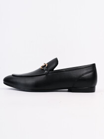 Men Pointed-Toe Black Leather Formal Shoes