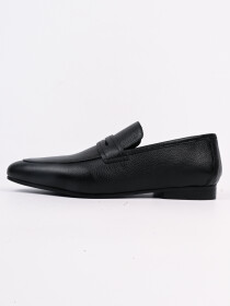 Men plain Black Pointed-Toe Leather Formal Shoes