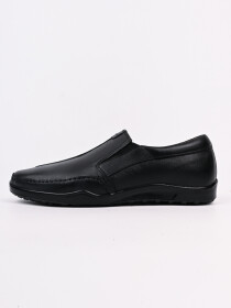 Men Hand Stitched Black Cozy Loafers