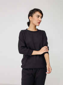 Women's Basic Waffle Knit Shirt