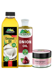 Pack of 3 -  Coconut Oil - Onion Oil - Glowing Cream