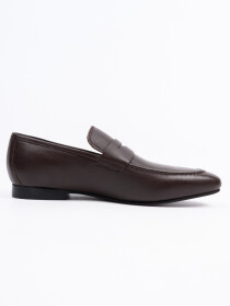 Men Dark Brown Pointed Toe Formal Shoes