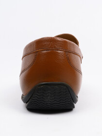 Men Light Brown Buckle Styled Loafers