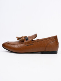 Men Brown Tasseled Classic Formal Shoes