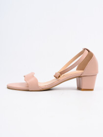 Women Open Toe Tea Pink Low-Heel Sandals