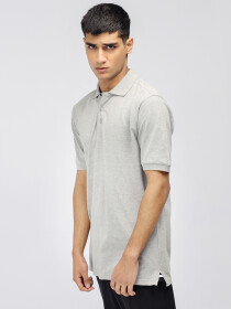 Men's Grey Heather Basic Polo Shirt