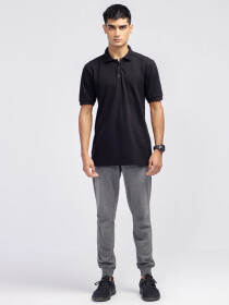 Men's Black Basic Polo Shirt