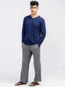 Men's Charcoal Heather Basic Relaxed Fit Pants