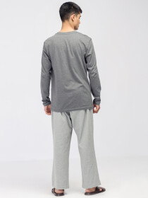 Men's Grey Heather Basic Relaxed Fit Pants